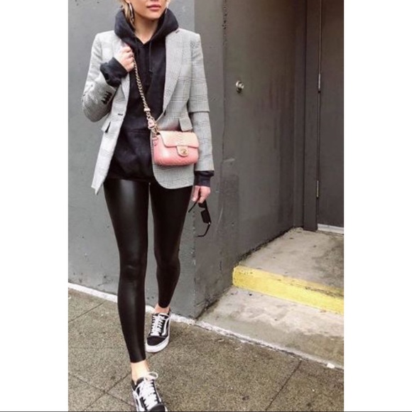 High Waist Faux Leather Leggings - Picture 6 of 7